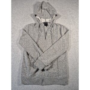 FIGS On Shift Hoodie Women Small Gray Hooded Sweatshirt Full Zip Medical Scrub